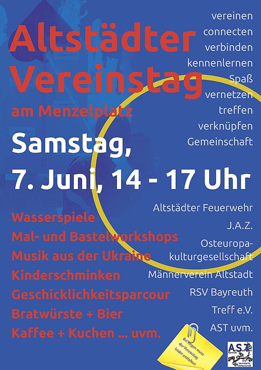 Vereinstag am Menzelplatz 07.06.2025 - Plakat